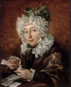 Muotokuva naisesta leikkimässä kärsivällisyyttä, 1829